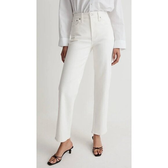 Madewell $128 Tall Perfect Straight Jean Tile White Size T30 NJ327 - Picture 4 of 12